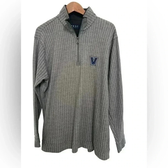 Vesi Villanova Wildcats 1/4 Zip Brown Pullover Size Large - Picture 5 of 5